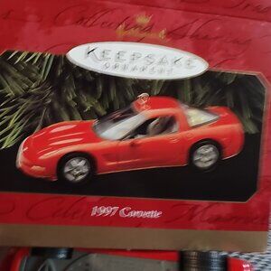 Vintage 1997 TORCH Red Corvette Hallmark Keepsake Ornament new in box